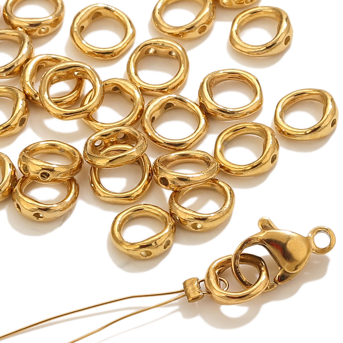 Jewelry Making Articles - 20 قطعة من مشابك الفولاذ المقاوم