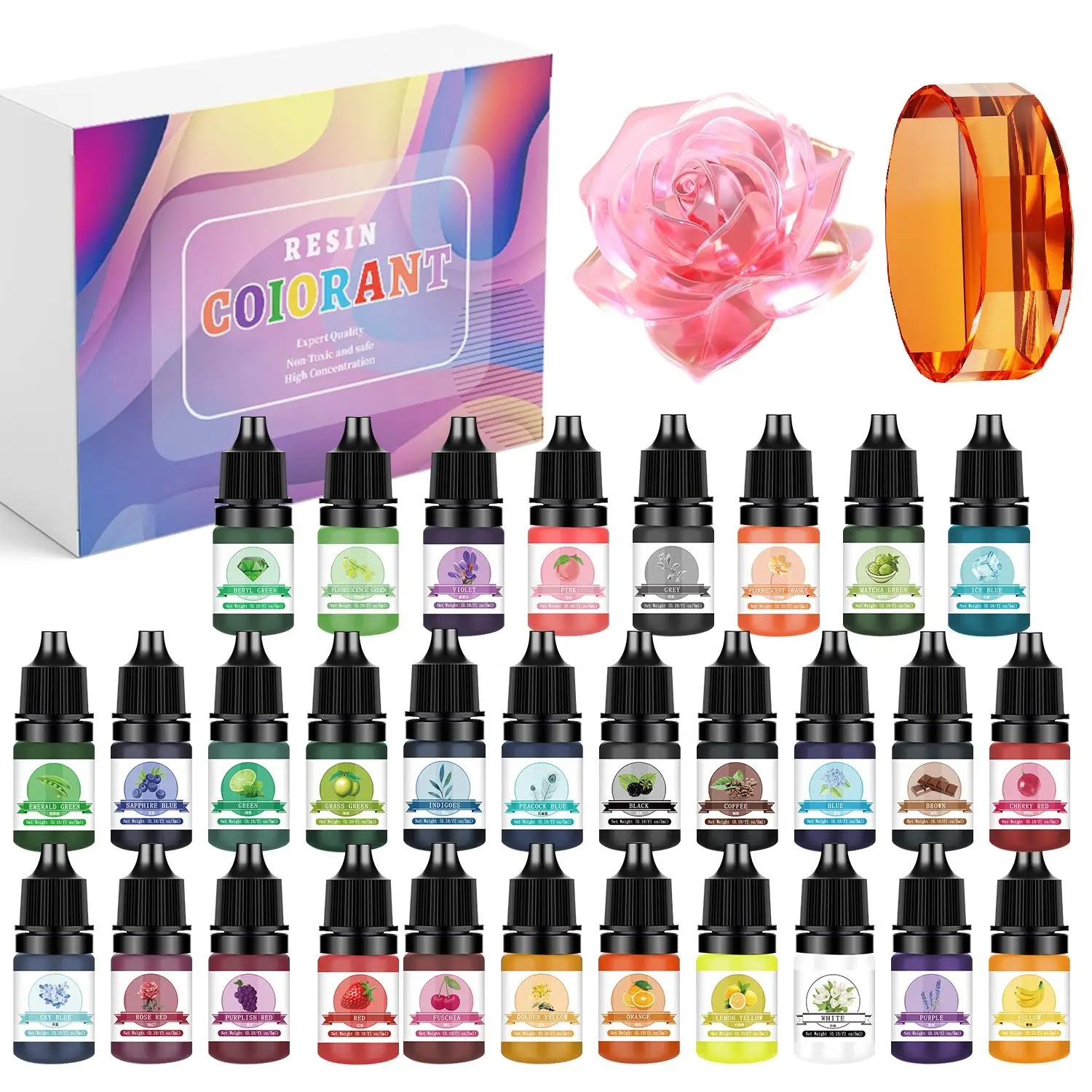 Jewelry Making Uv Resin Kit - 30 ألوان 5 مللي الايبوكسي الراتنج