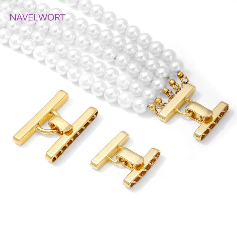 Jewelry Making Articles - متعدد السواحل قلادة المشبك 18K مطلية