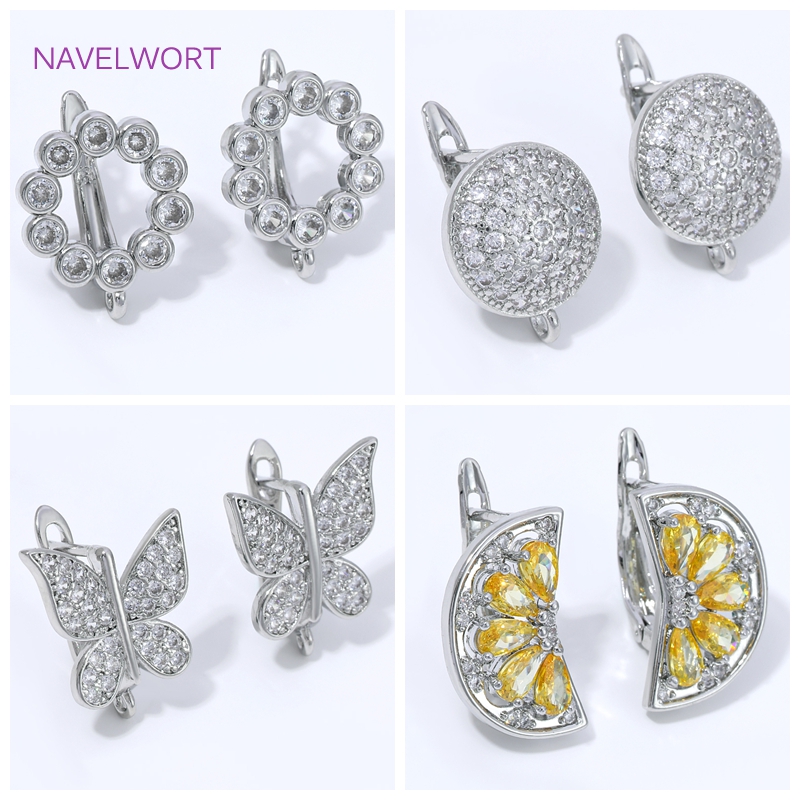 Jewelry Making Articles - خطافات أقراط على شكل مروحة مطلية