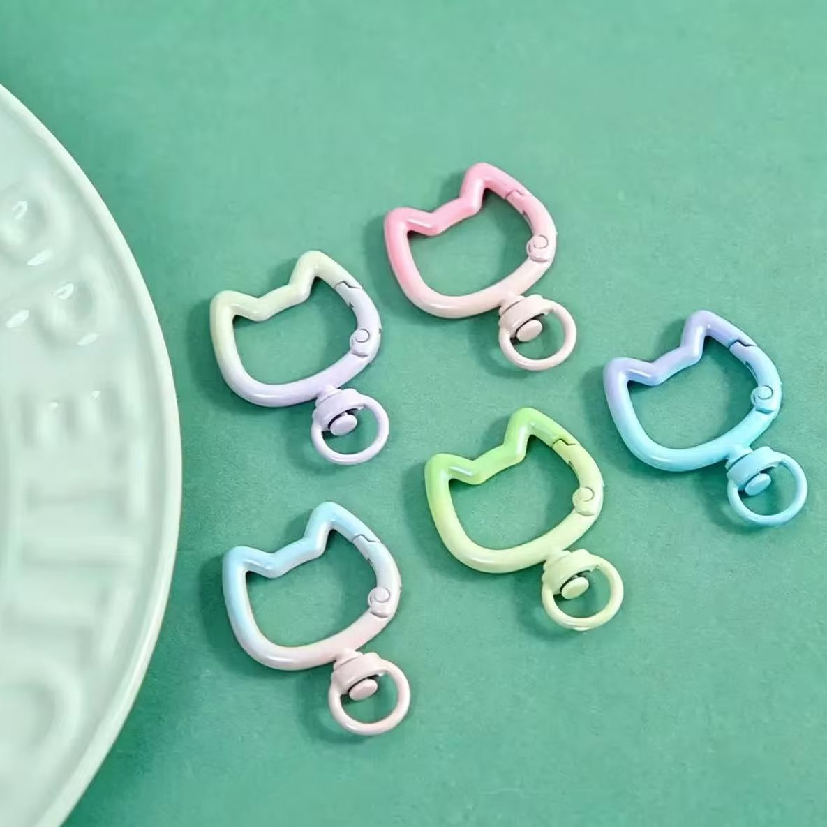 Jewelry Making Articles - 5-10 قطع سلسلة مفاتيح كارابينر بمشبك