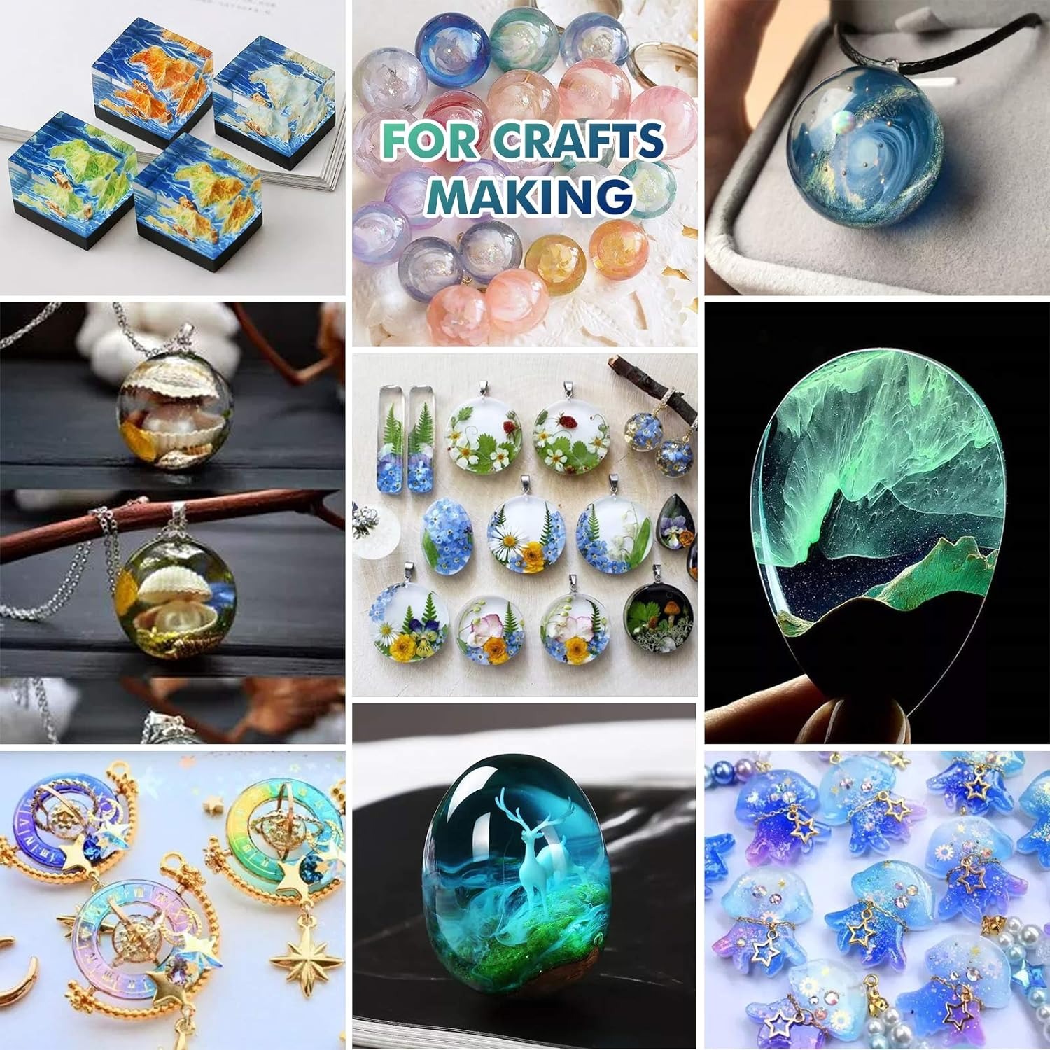 راتنج إيبوكسي نقي كريستالي مطو - مراجعة Jewelry Making Uv Resin Kit وسعره