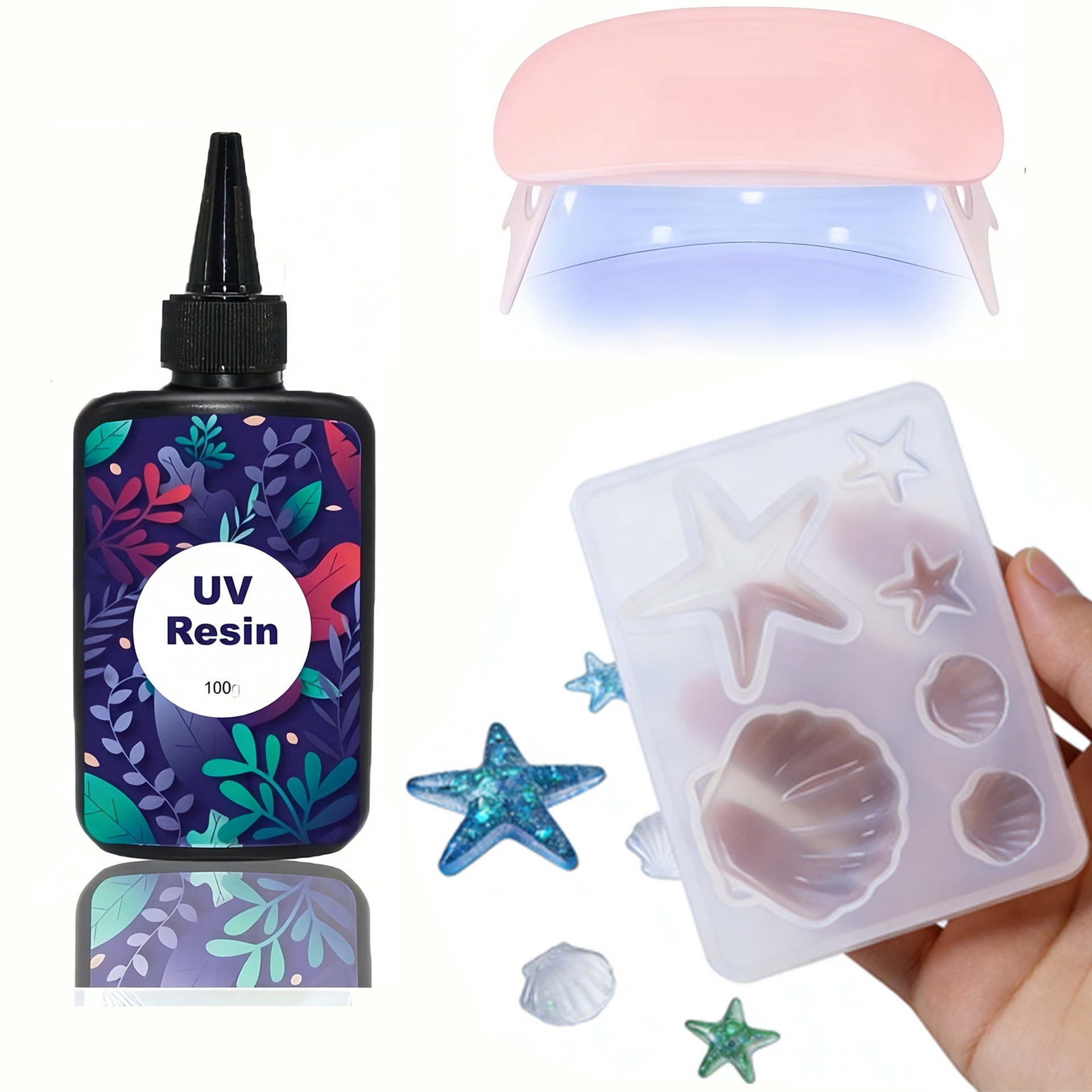قالب سيليكون لصنع قلادات المجو - مراجعة Jewelry Making Uv Resin Kit وسعره