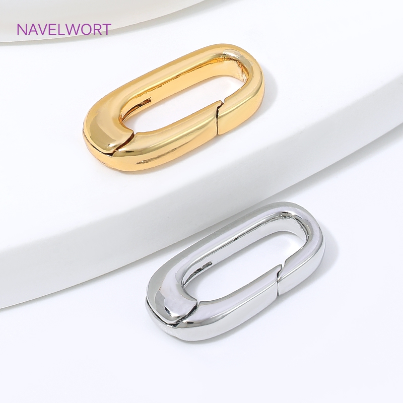 1/2/4 قطع مشبك زنبركي بيضاوي م - مراجعة Jewelry Making Articles وسعره