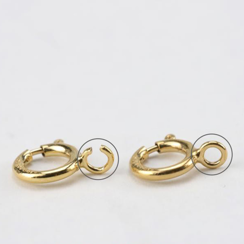 مشابك حلقات زنبركية مطلية بالذ - مراجعة Jewelry Making Articles وسعره
